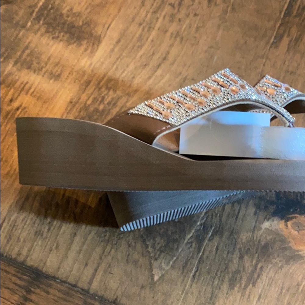 Olivia wedge rhinestone sandals - Picture 4 of 5